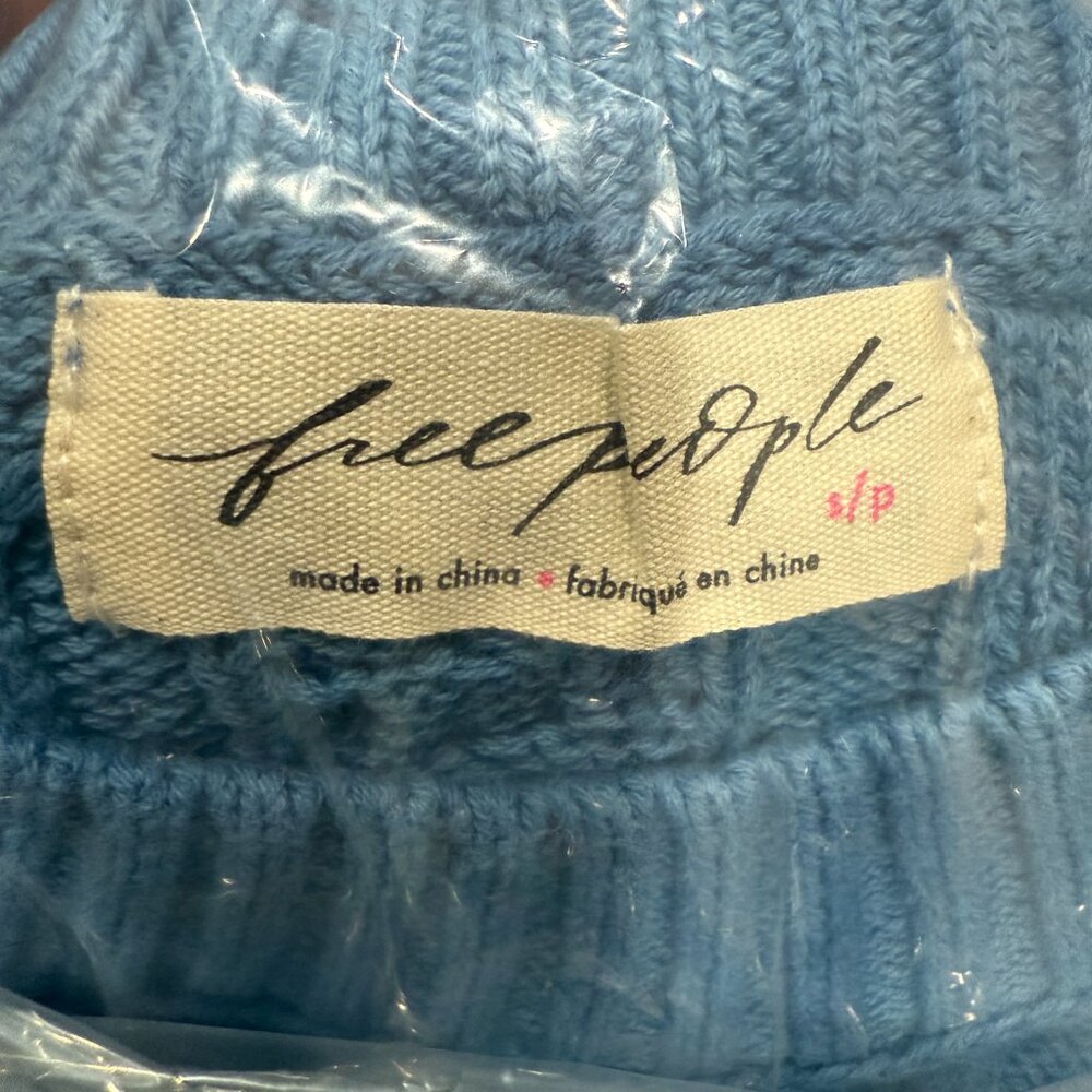 Free People Washed Ashore Sweater | Bellweather Blue | Size S | Defeat Special - Picture 8 of 8